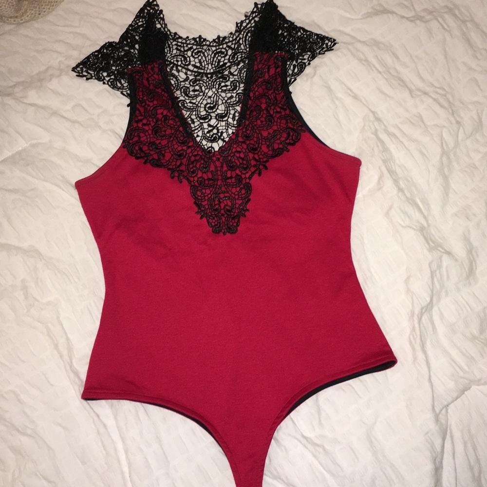 Lace top body suit